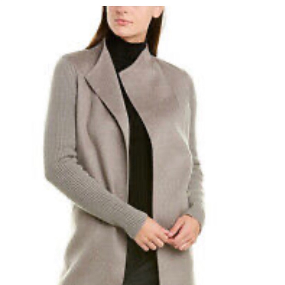 Forte Kinross Cashmere ribbed sleeve jacket  NWOT.